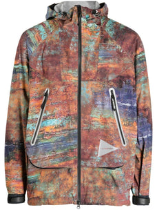 AND WANDER 44 PERTEX printed rain jacket