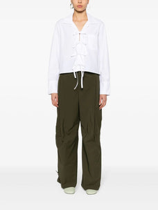 JW ANDERSON BOW TIE CROPPED SHIRT