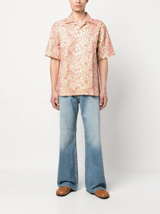 BLUEMARBLE ALL OVER EMBROIDERED SHORT SLEEVE SHIRT